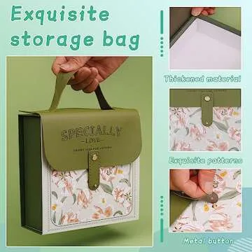 Mayboos Needle Felting Kit, Wool Roving 20 Colors Set, Wool Felting Kit Felt Molds with Portable Storage Box for DIY Craft Home Decoration (Green Bag)