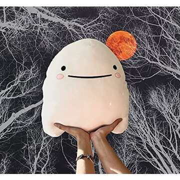 Snuggaboos Spooky The Ghost - Extra Large 16 Inch Plush Pal, Ultra-Soft & Cuddly Ghost Pillow: Perfect Halloween Plushie Gift for Kids, Adults and Baby - Collectible Squish Pillow Stuffed Animal