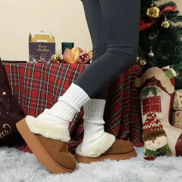 LazyStep Women’s Moody Fuzzy Platform Slippers, Stylish Comfort