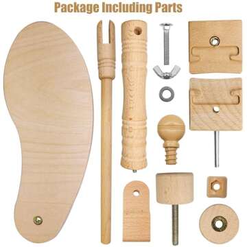 Adjustable Embroidery Hoop Stand- Rotated Cross Stitch Holder Stand, Beech Wood Needlework Lap Stand for Universal Hoops, Sturdy Embroidery Frame Craft Stand Sewing Tools