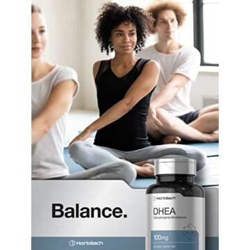 Horbäach DHEA 100mg | 200 Capsules | Supplement for Men and Women | Non-GMO, Gluten Free