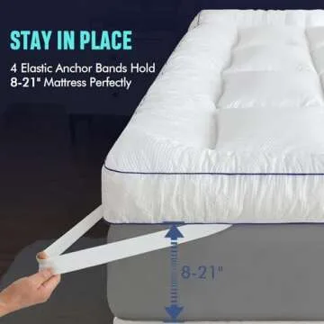 WhatsBedding 3D Bubble Memory Foam Mattress Topper Queen Size, 3 Inch Bed Topper with Soft Quilted 100% Cotton Layer for Back Pain, Plush Foam Filled Pillow Top