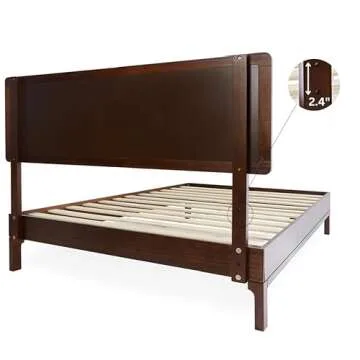Bme Nipe Bohemian Bed Frame with Adjustable Headboard