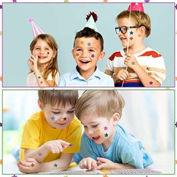 Lincia 1200 Pcs Star Glitter Stickers Sparkly Small Stickers for Kids Toddlers Teacher Reward Sheet Incentive Charts Classroom School Home Art Craft Party Favor Supplies