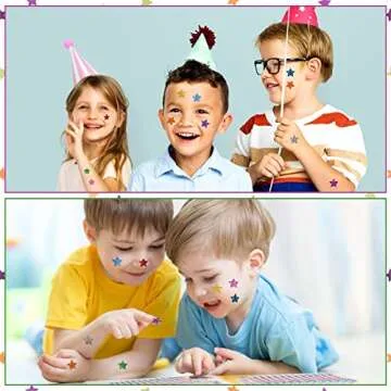 Lincia 1200 Pcs Star Glitter Stickers Sparkly Small Stickers for Kids Toddlers Teacher Reward Sheet Incentive Charts Classroom School Home Art Craft Party Favor Supplies