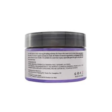 Purple Hair Styling Wax, SOVONCARE Instant Hairstyle Cream Hair Pomades Mud Natural Hair Clay Unisex for Party Cosplay Halloween Date 4.23 oz (Purple)