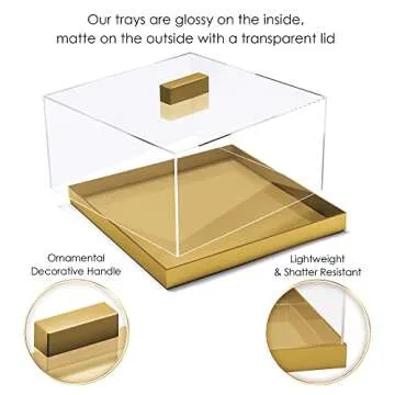 Elavain Acrylic Cake Stand with Lid - Elegant & Durable