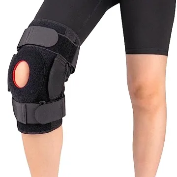 FocuBoody Adjustable Hinged Knee Braces With Dual Side Hinges and Open Patella for Maximum Stability...