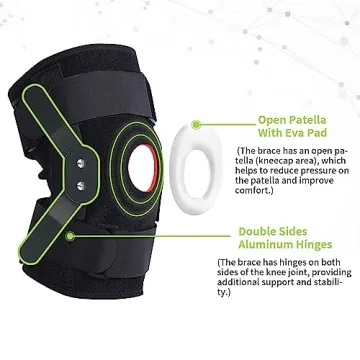 FocuBoody Hinged Knee Brace with Open Patella Design for Support