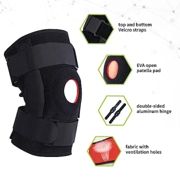 FocuBoody Hinged Knee Brace with Open Patella Design for Support