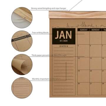 2025-2026 Wall Calendar for Home Office Planning