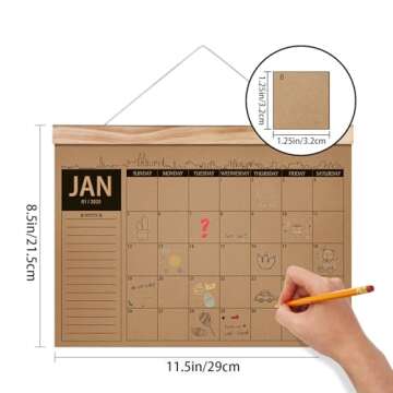 2025-2026 Wall Calendar for Home Office Planning