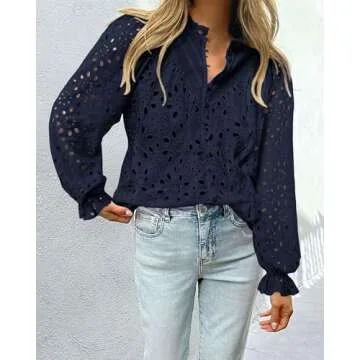 PRETTYGARDEN Women's Elegant Puff Sleeve Blouse