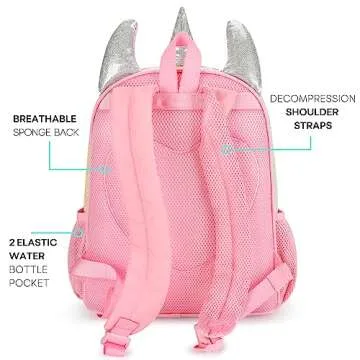 Mibasies Glitter Rainbow Unicorn Girls Backpack 