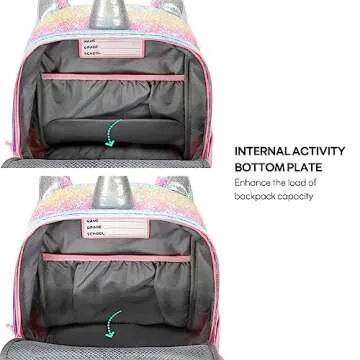 Mibasies Glitter Rainbow Unicorn Girls Backpack 