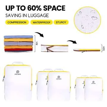 PFEYRPK Compression Packing Cubes for Easy Travel