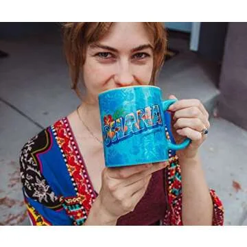 Disney Lilo & Stitch Ohana Hawaiian Palm Ceramic Mug | Tropical Large Coffee Cup For Espresso, Caffeine, Beverages, Home & Kitchen Essentials | Cute Gifts and Collectibles | Holds 20 Ounces