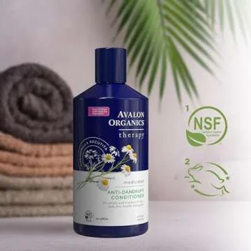 Avalon Organics Therapy Medicated Anti-Dandruff Conditioner for Soft, Flake-Free Hair, 14 Fluid Ounces