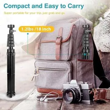 Lightweight Aureday 67" Phone Tripod with Remote and Holder