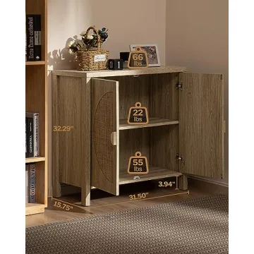 SICOTAS Rattan Buffet Cabinet - Elegant Storage Solution