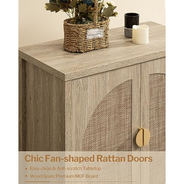 SICOTAS Rattan Buffet Cabinet - Elegant Storage Solution