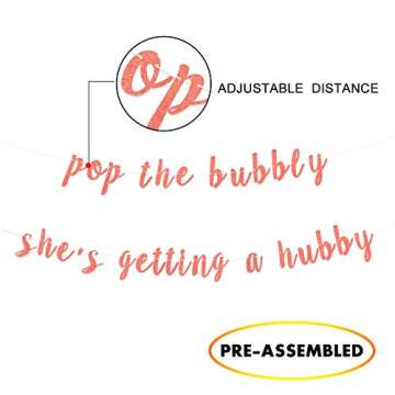 Bubbly Glitter Banner for Engagements & Bridal Showers