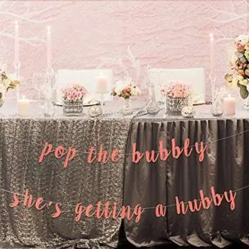 Bubbly Glitter Banner for Engagements & Bridal Showers