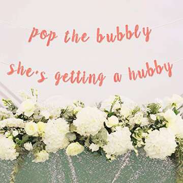 Bubbly Glitter Banner for Engagements & Bridal Showers