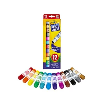 Crayola Quick Dry Paint Sticks for Kids, 12ct