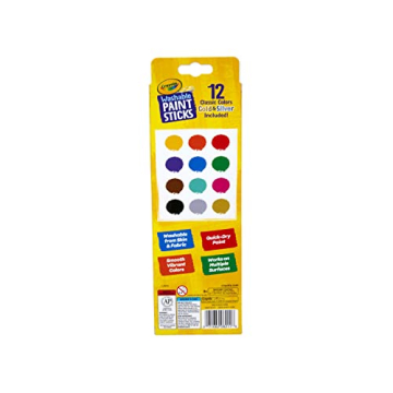 Crayola Quick Dry Paint Sticks for Kids, 12ct