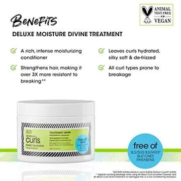 All About Curls Divine Treatment | Deluxe Moisture | Strengthens Hair | 3X Resistance to Breaking | ...