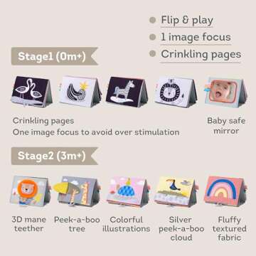 Taf Toys Savannah Tummy-time Activity Book for Infants