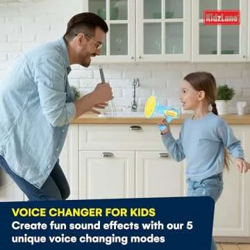 Kidzlane Voice Changer for Kids - Kids Megaphone for Kids Function, LED Lights, and 5 Different Soun...