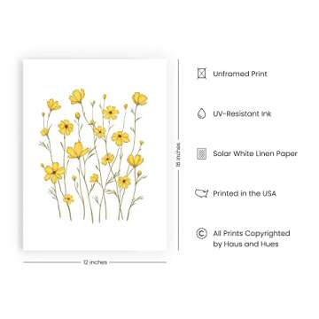 Vibrant HAUS AND HUES Sunflower Wall Art Poster