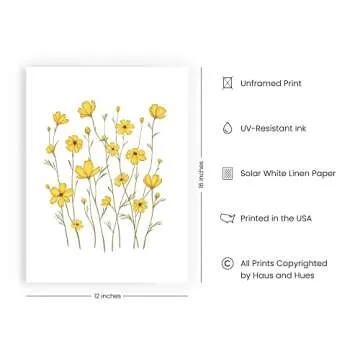 Vibrant HAUS AND HUES Sunflower Wall Art Poster