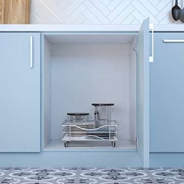 Home Zone Living Kitchen Organizer - Space Saving Storage Solution