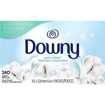 Downy Dryer Sheets Laundry Fabric Softener, Cool Cotton, 240 Count