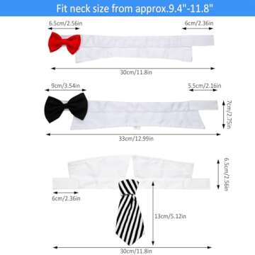 4 Pieces Pet Bow Tie Adjustable Pet Neck Tie Costume Formal Dog Collar for Small Dogs and Cats Puppy...