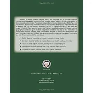 Mark Twain Hands-on Projects History Workbook, Activities Covering Historical Topics, Language Arts,...