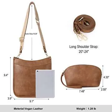 CLUCI Crossbody Bag Set with Guitar Strap for Stylish Women