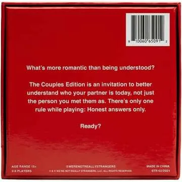 WE'RE NOT REALLY STRANGERS Couples Edition Game