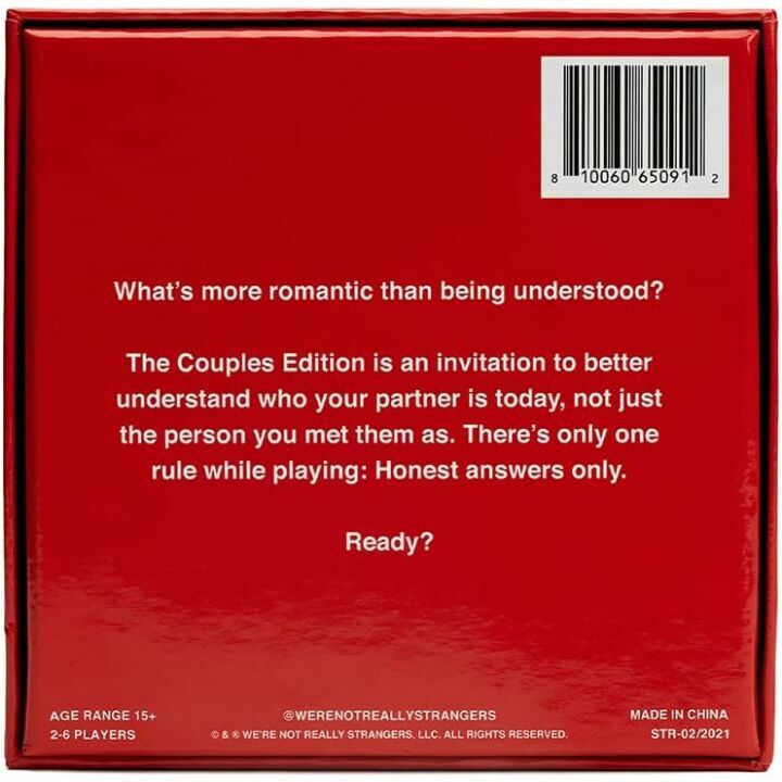 WE'RE NOT REALLY STRANGERS Couples Edition Game