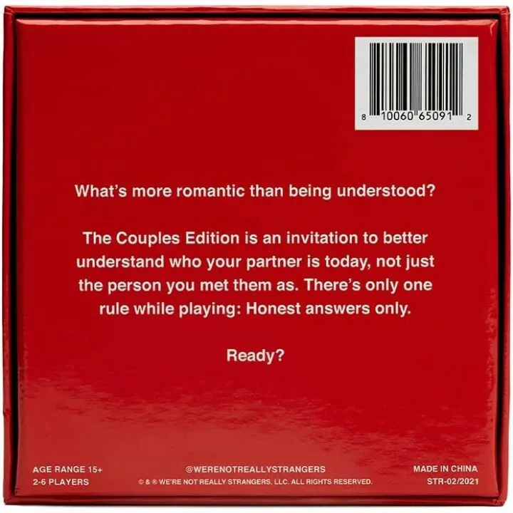 WE'RE NOT REALLY STRANGERS Couples Edition Game