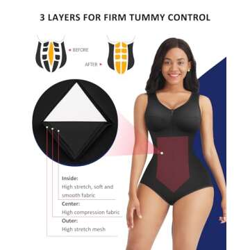 FeelinGirl Shapewear Tummy Control Fajas Colombianas Stage 2 Post Surgery Compression Garment Body S...
