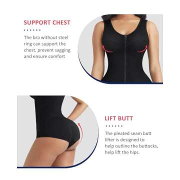 FeelinGirl Shapewear Tummy Control Fajas Colombianas Stage 2 Post Surgery Compression Garment Body Shaper for Women