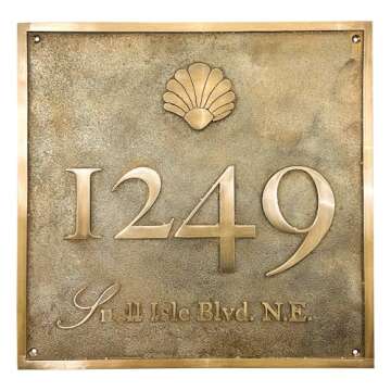 Personalized Solid Brass Address Signs | Custom Wall Plaques for Home