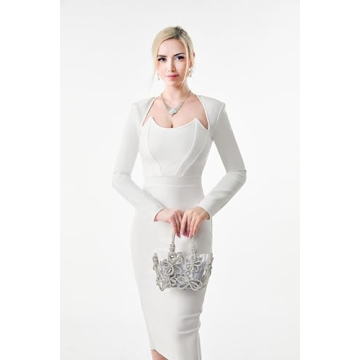 DJBM Rhinestone Handbag - Stylish PVC Tote Bag for Events