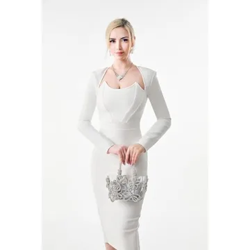 DJBM Rhinestone Handbag - Stylish PVC Tote Bag for Events