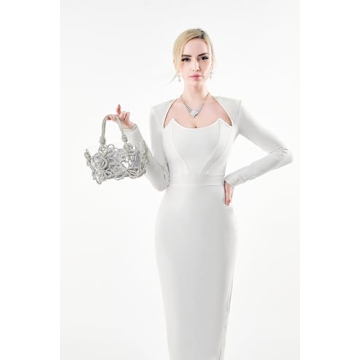 DJBM Rhinestone Handbag - Stylish PVC Tote Bag for Events