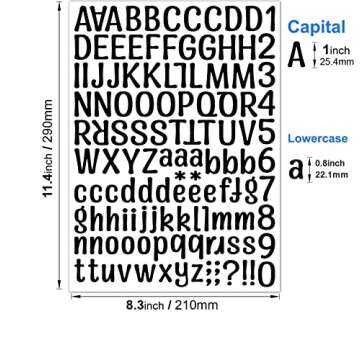 Creative 1500 Pcs Self-Adhesive Vinyl Alphabet Stickers for DIY Crafts and Projects